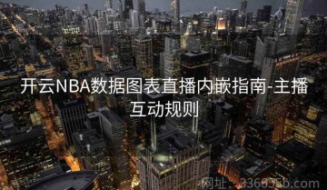 开云NBA数据图表直播内嵌指南-主播互动规则