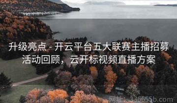 升级亮点 - 开云平台五大联赛主播招募活动回顾，云开标视频直播方案