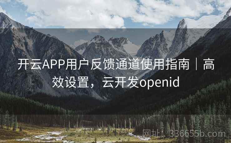 开云APP用户反馈通道使用指南|高效设置,云开发openid 开云APP用户反馈通道使用指南|高效设置,云开发openid